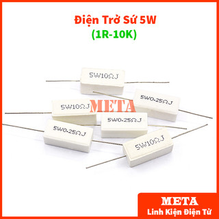 Điện trở sứ 5w sai số 5% - trở công suất 5w giá trị từ 1r-10k