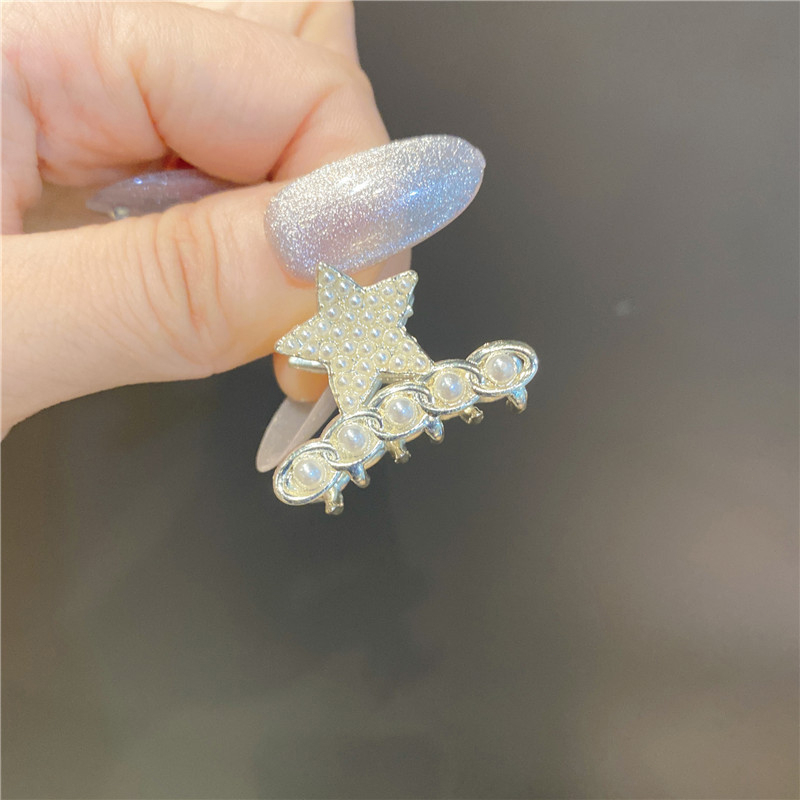 Miumiua🔮Kẹp Tóc Càng Cua Đính Đá & Ngọc Trai Nhân Tạo