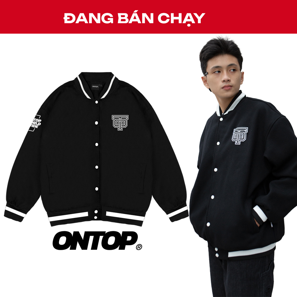 Áo varsity jacket nam nữ local brand ONTOP - Base Varsity Jacket O19-AK11