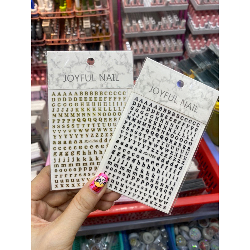 Sticker Hình Dán Móng 24 Chữ Cái