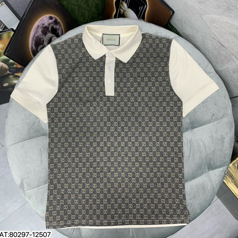 ÁO Polo nam GUCCI cổ bẻ họa tiết tay ngắn tư thế tươi tắn chuẩn from, chất liệu siêu đẹp.