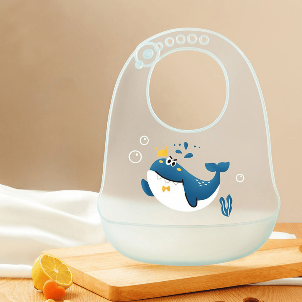 Yếm Ăn Dặm Silicon cao cấp cho bé, Có máng, Siêu mềm, Siêu nhẹ, chống thấm, hình thú siêu cute tiện dụng