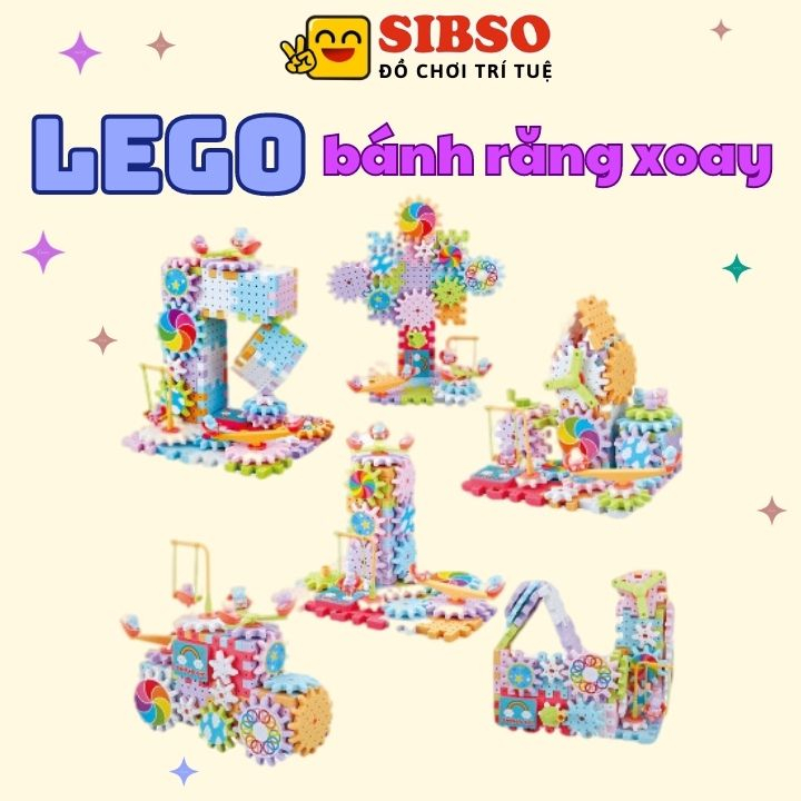 Đồ chơi lắp ráp lego bánh răng xoay C060 - Đồ Chơi Trí Tuệ