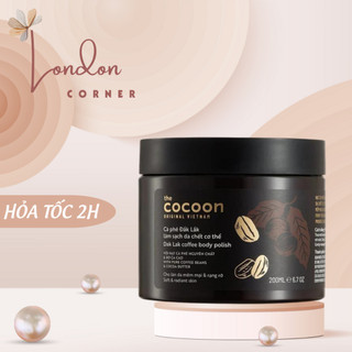 Tẩy da chết cơ thể Cocoon dưỡng da làm sạch da chết từ cà phê Đắk Lắk 200 ml - LONDON CORNER