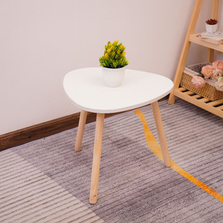 Bàn trà, cafe mặt tam giác - bàn làm việc gõ mdf phủ melamine chống thấm nước, chân gỗ tự nhiên phong cách sang trọng