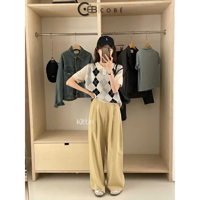 ÁO LEN POLO HOẠ TIẾT TRÁM 4 màu | COBÉ VINTAGE