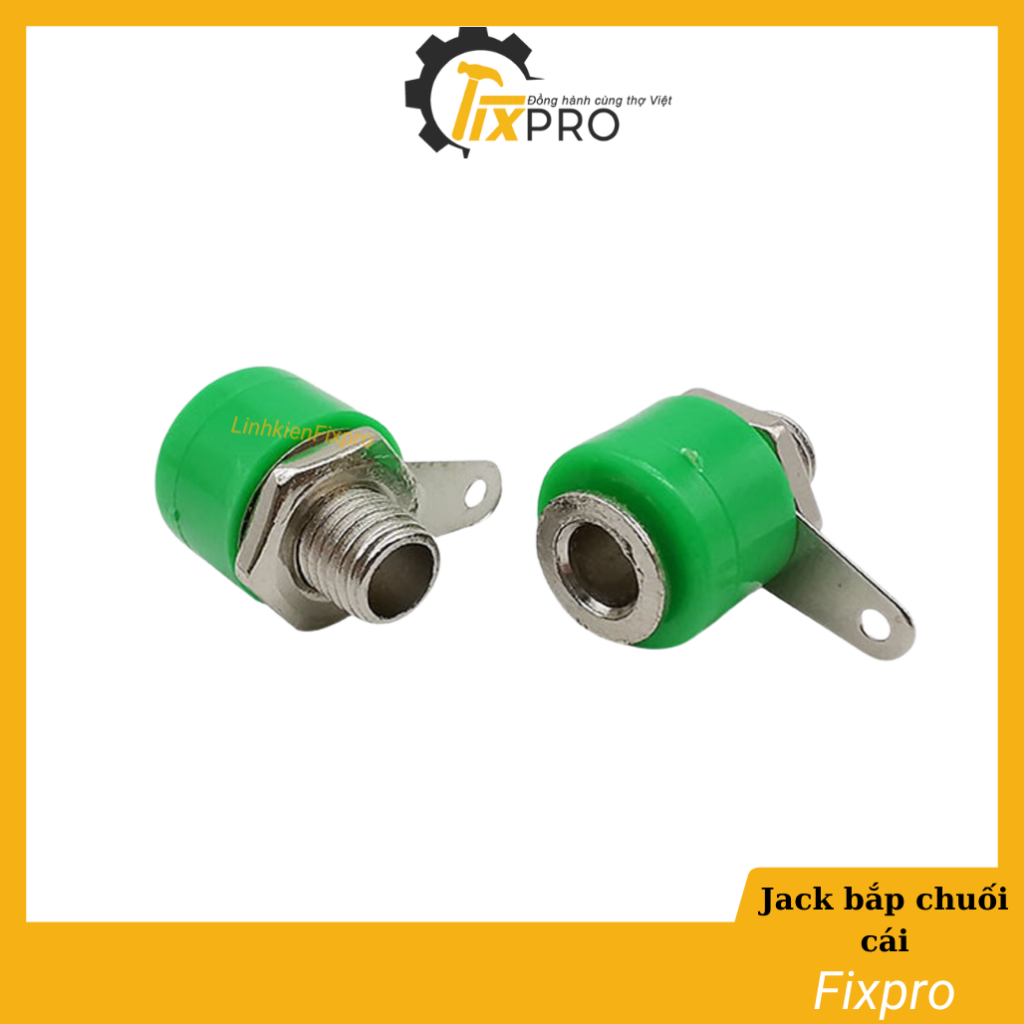 Jack bắp chuối cái 4mm màu vàng chất lượng tốt