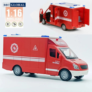 Mô hình xe cứu thương của đội cứu hỏa cỡ lớn có đèn và nhạc WY597B