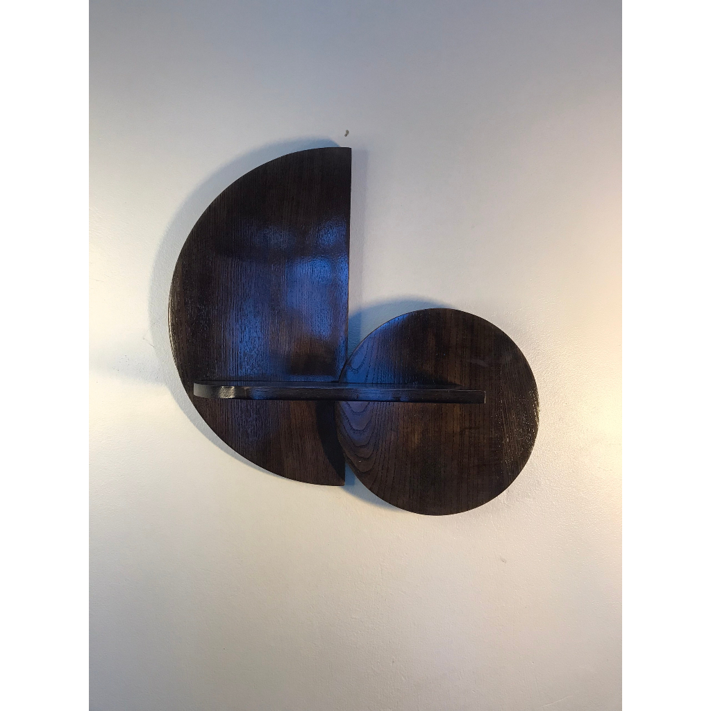 Kệ treo tường decor trang trí hình tròn bán nguyệt kệ gỗ decor treo tường gỗ tần bì sơn PU chống ẩm xước dogominhchau