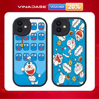 Ốp lưng Vina Case OPPO A1K/A3S/A5S/F9/A54/A55 4G/...dẻo đen vân da viền bảo vệ camera hình Doremon
