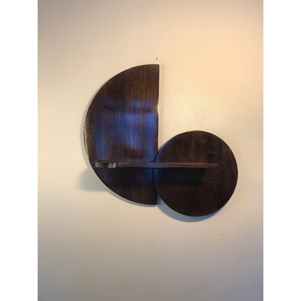 Kệ treo tường decor trang trí hình tròn bán nguyệt kệ gỗ decor treo tường gỗ tần bì sơn PU chống ẩm xước dogominhchau