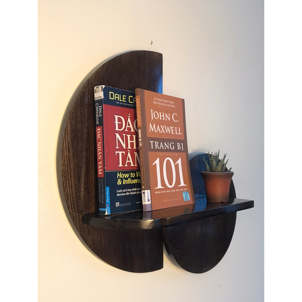 Kệ treo tường decor trang trí hình tròn bán nguyệt kệ gỗ decor treo tường gỗ tần bì sơn PU chống ẩm xước dogominhchau