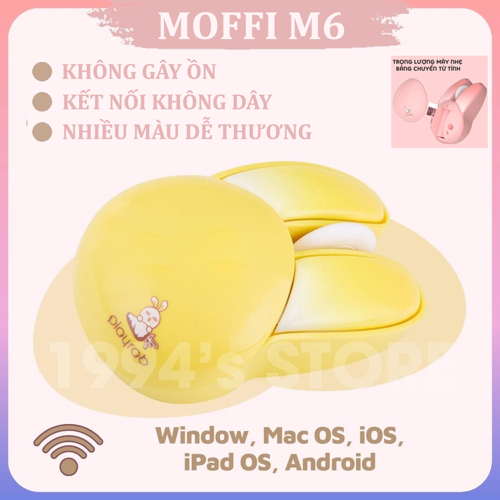 Chuột Không Dây MOFII M6 tai thỏ, kết nối USB 2.4G và Bluetooth- Hàng Chính Hãng- Full Box | BigBuy360 - bigbuy360.vn