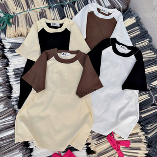 [ MÃ SALE LẺ MÀU VẢI ĐẸP - ĐƯỢC KIỂM HÀNG ] Áo thun nữ PHOM ÔM RAGLAN Trơn ( RAGLAN A.H )