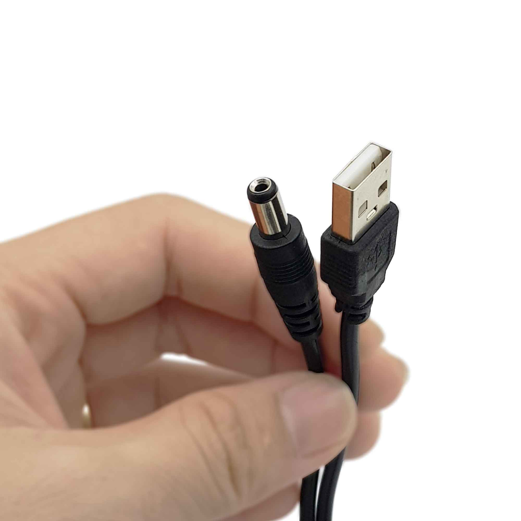Dây chuyển USB sang jack DC 5.5x2.1 mm