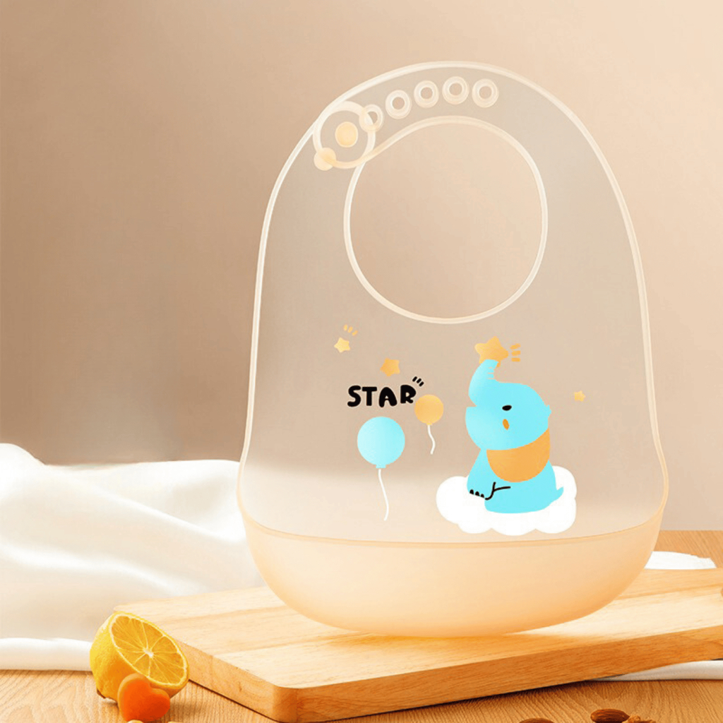 Yếm Ăn Dặm Silicon cao cấp cho bé, Có máng, Siêu mềm, Siêu nhẹ, chống thấm, hình thú siêu cute tiện dụng
