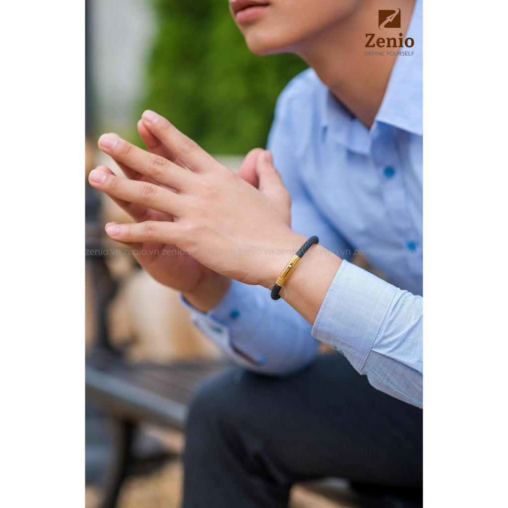 Vòng Tay Da Cá Đuối Phong Thủy - Vòng Đơn Khóa Bấm Cá Tính - Thu Hút May Mắn, Tài Lộc