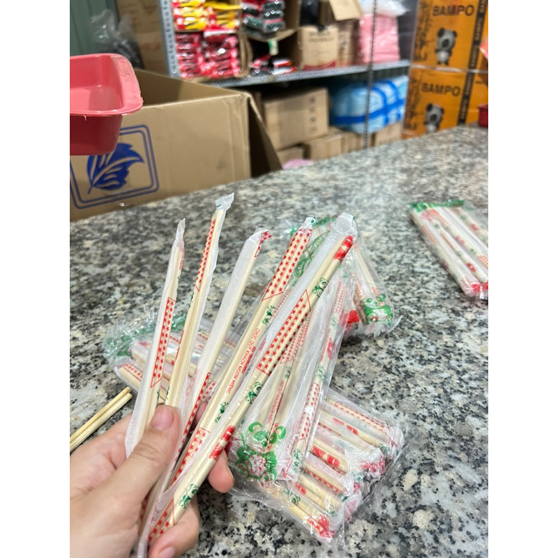 Đũa tre tiệt trùng đóng gói an toàn vệ sinh
