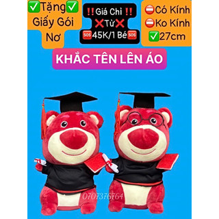 [KHO SỈ GẤU TỐT NGHIỆP-GẤU CỬ NHÂN Cao Cấp 2 Màu,Lông Nhung Mềm Mịn,Gòn Trắng