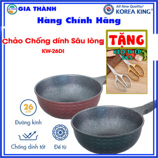 Chảo chống dính Bếp từ - Size 26cm, 28cm Korea King Hàn Quốc Diamond - chống dính cao cấp
