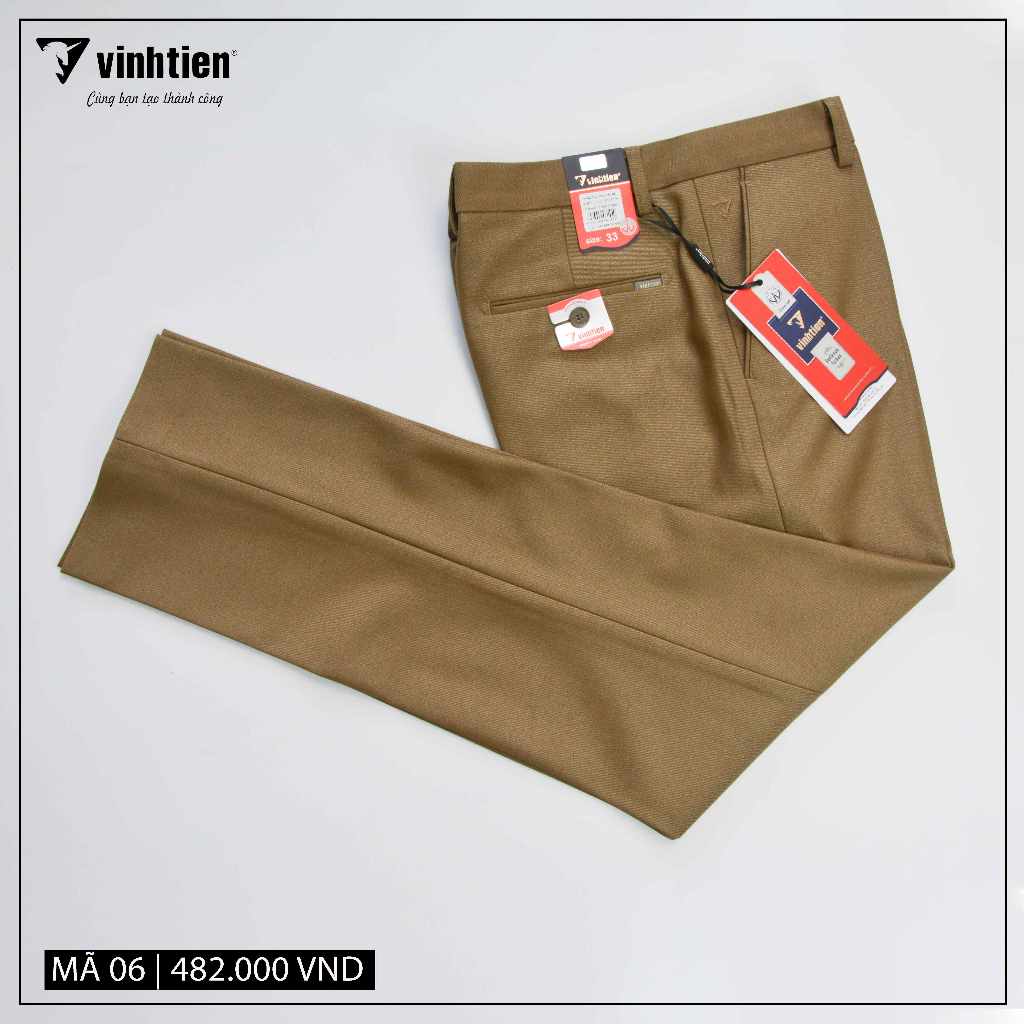 Quần Tây Dáng Trẻ Form Ôm 0ly Slimfit Vĩnh Tiến 482-Mã 06