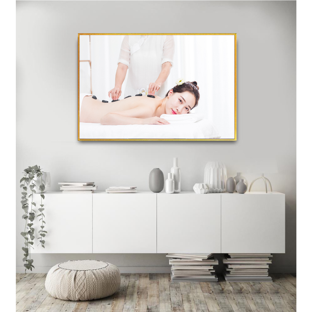 Khung tranh spa massage body food cho spa thẩm mỹ viện