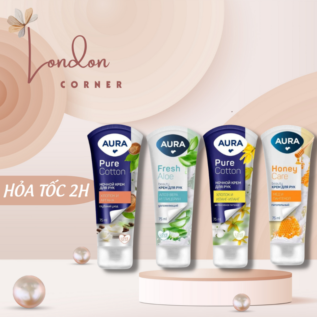 Kem dưỡng tay Aura 75ml dưỡng ẩm và chống lão hóa - LONDON CORNER