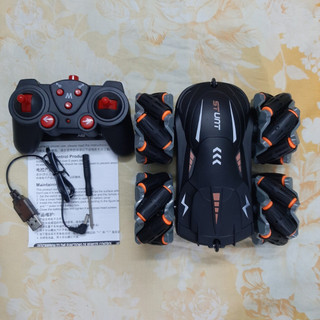 Xe điều khiển từ xa Đen Xám 6 hướng drift địa hình tốc độ cao rc xoay 360 độ nhào lộn sóng 2.4G đồ chơi