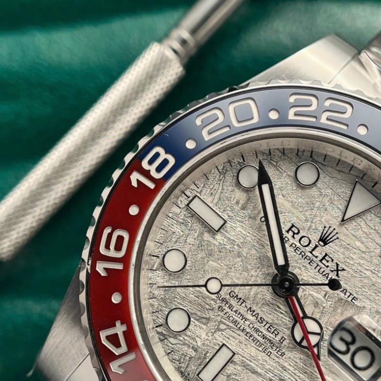 Rolex GMT Pepsi mặt số thiên thạch - Nhà Máy C+ Phiên Bản Cao Nhất - Bảo Hành 2 năm Babu