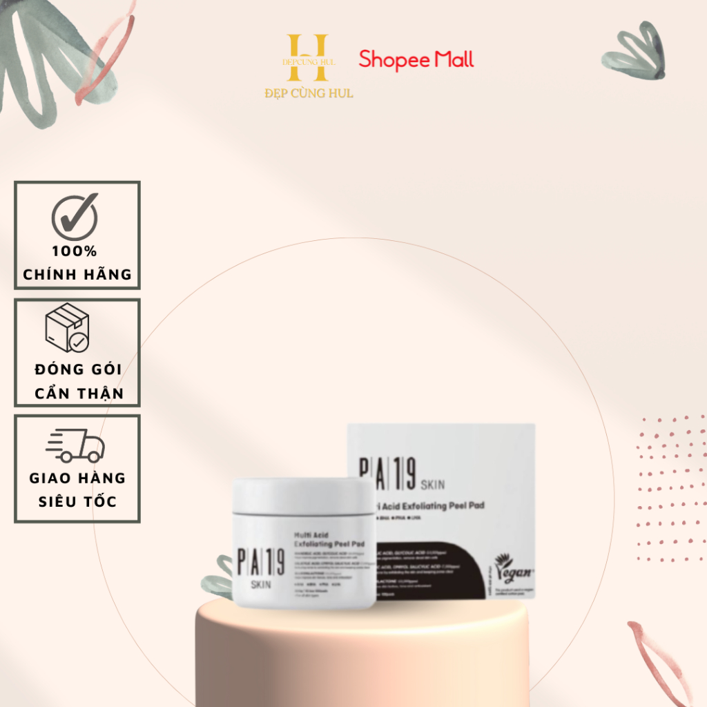 Tẩy Tế Bào Chết PA19 Skin Multi Acid Exfoliating Peel Pad / Toner Pad 100 miếng