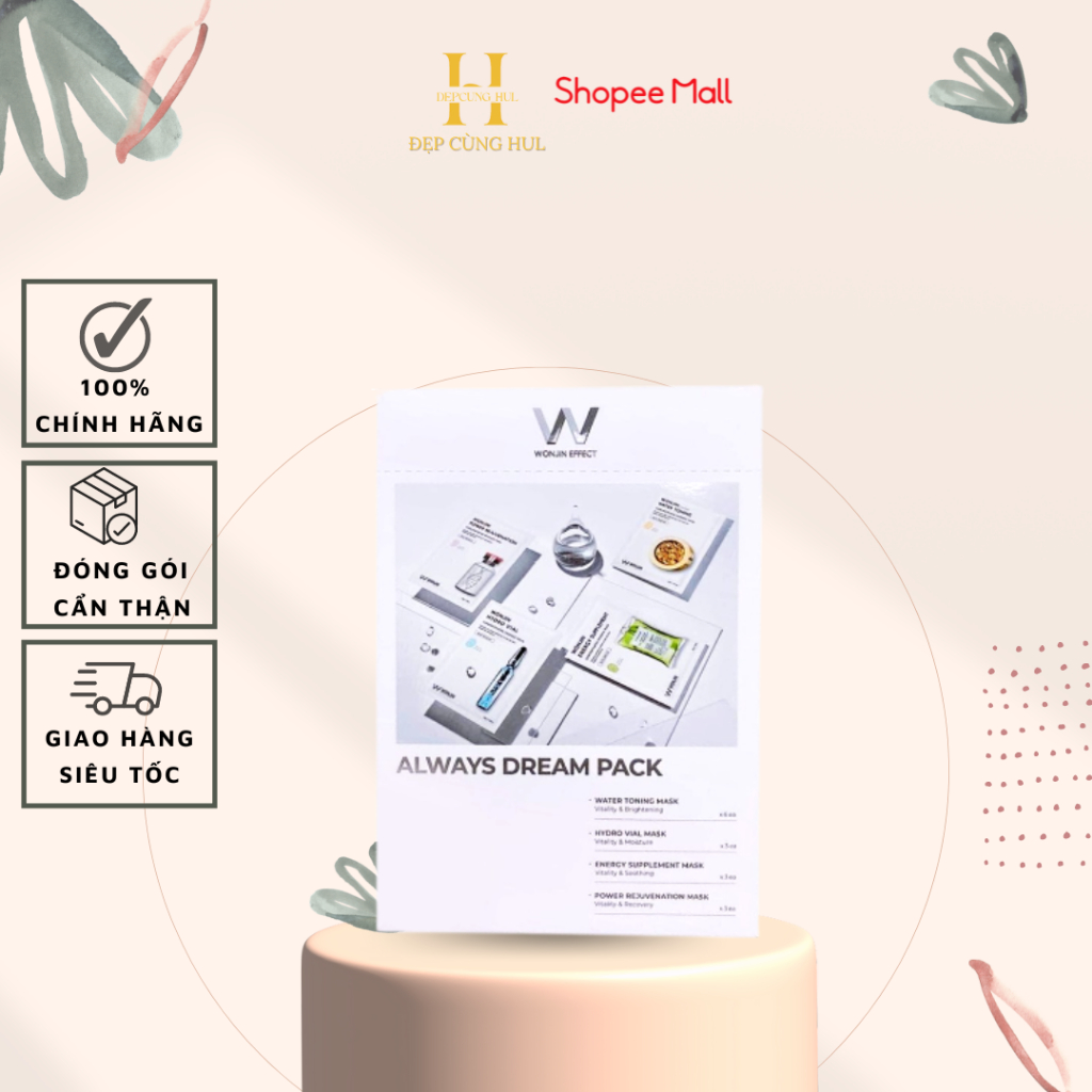 Mặt nạ Wonjin Always Dream Pack ( Hộp 15 Miếng mix 4 loại mẫu mới)