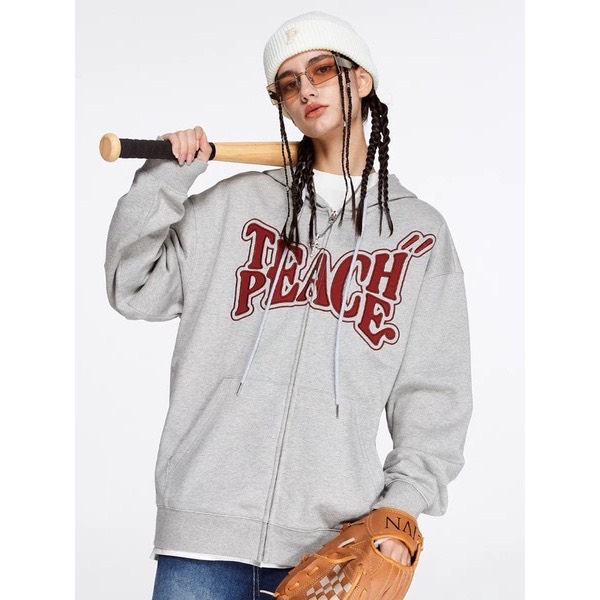 Hoodie Zip , Áo Khoác Nỉ Hoodie Zip Form Rộng Unisex EA Nam Nữ Unisex