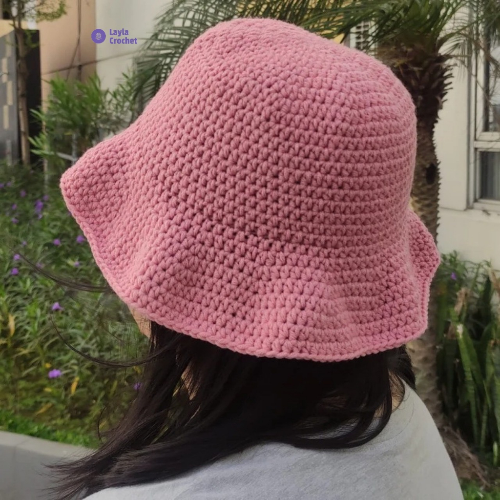 Ảnh thật- Nón bucket len trơn, vành tròn cụp phong cách