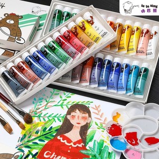 Màu nước dạng tuýp 12ml acrylic 12/18/24/36 màu