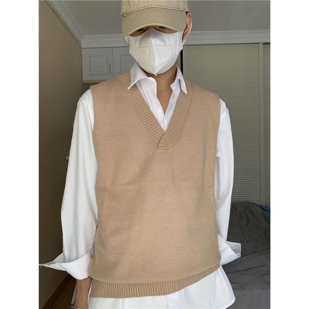 Combo áo gile sơ mi trắng trơn unisex GL03-SM06 M.RO set đồ học sinh sinh viên mùa thu đông 2023