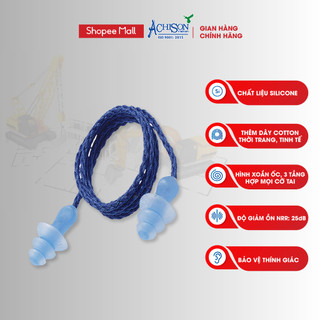 Combo 3 cặp nút tai chống ồn 3m 1290 có dây - nút chống ồn, độ giảm ồn 29db, chất liệu sili