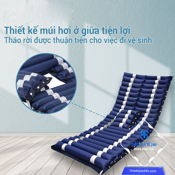 Đệm Hơi Chống Loét Cao Cấp Cho Người Già HM-N53, Nệm Hơi Massage Cho Người Bại Liệt
