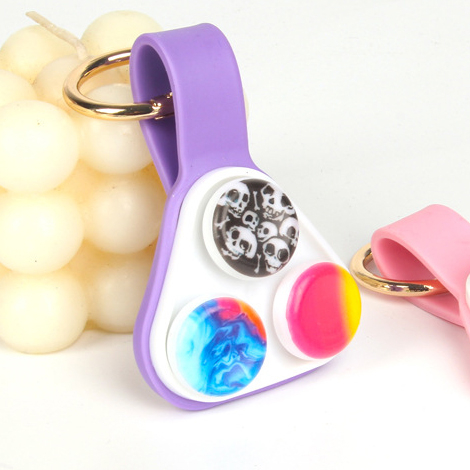 Fidget poppuck móc khóa nam châm, đồ chơi xả stress giảm căng thẳng thú vị