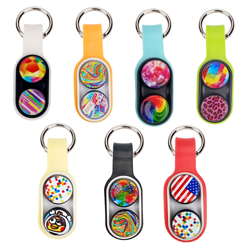 Fidget poppuck móc khóa nam châm, đồ chơi xả stress giảm căng thẳng thú vị