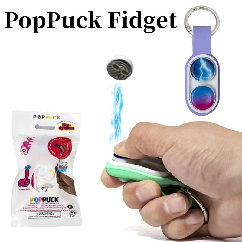 Fidget poppuck móc khóa nam châm, đồ chơi xả stress giảm căng thẳng thú vị