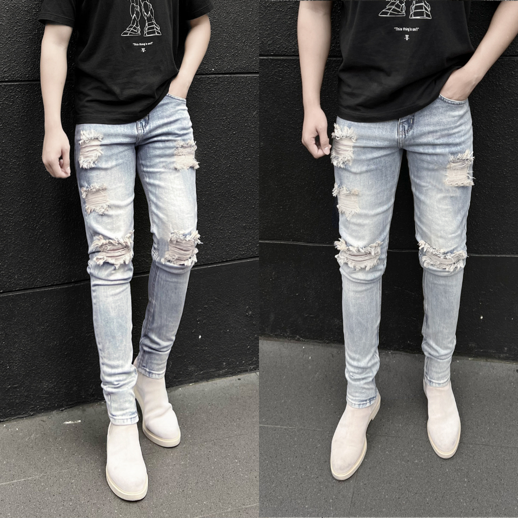 Quần jean skinny rách sước QJ3