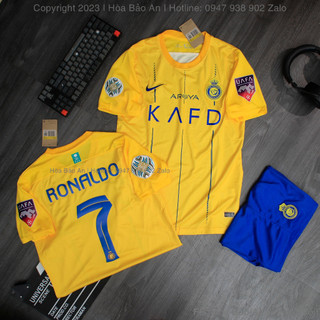 Áo Ronaldo Al Nassr 2022-2023 - Set Bộ quần áo bóng đá CLB Al Nassr FC 2023 Football in sẵn Ronaldo số 7