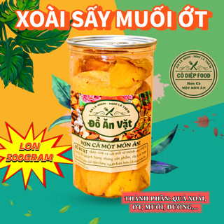 Xoài Dẻo Sấy Muối Ớt Lon 500gr [FREE SHIP]TỪ ĐƠN 50K, [Loại Đặc Biệt] Hàng Ngon Nhà Làm