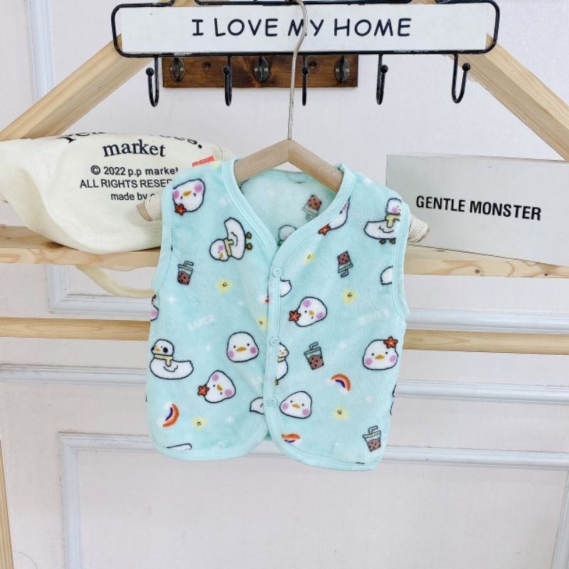 Áo Gile Lông Tuyết Mềm Mịn Ấm Cho Bé 3-12kg / GILE TUYẾT