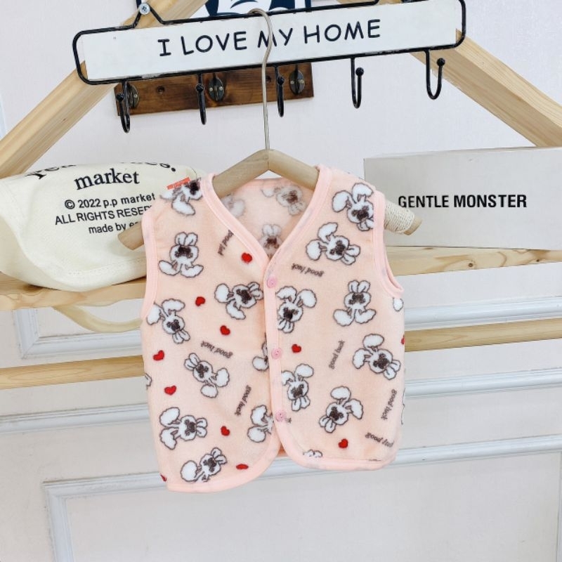 Áo Gile Lông Tuyết Mềm Mịn Ấm Cho Bé 3-12kg / GILE TUYẾT