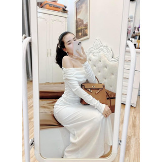 (HOẢ TỐC)Maxi bẹt vai kèm ảnh thật