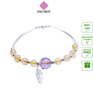 ANCARAT - Vòng Tay Bạc Ngũ hành Phong Thủy Nhiều Hạt VD02 (Mệnh Kim)
