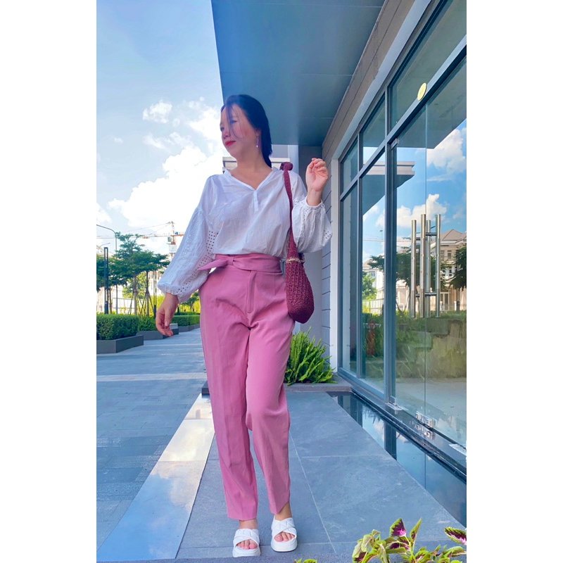 Áo xô trắng tay phồng