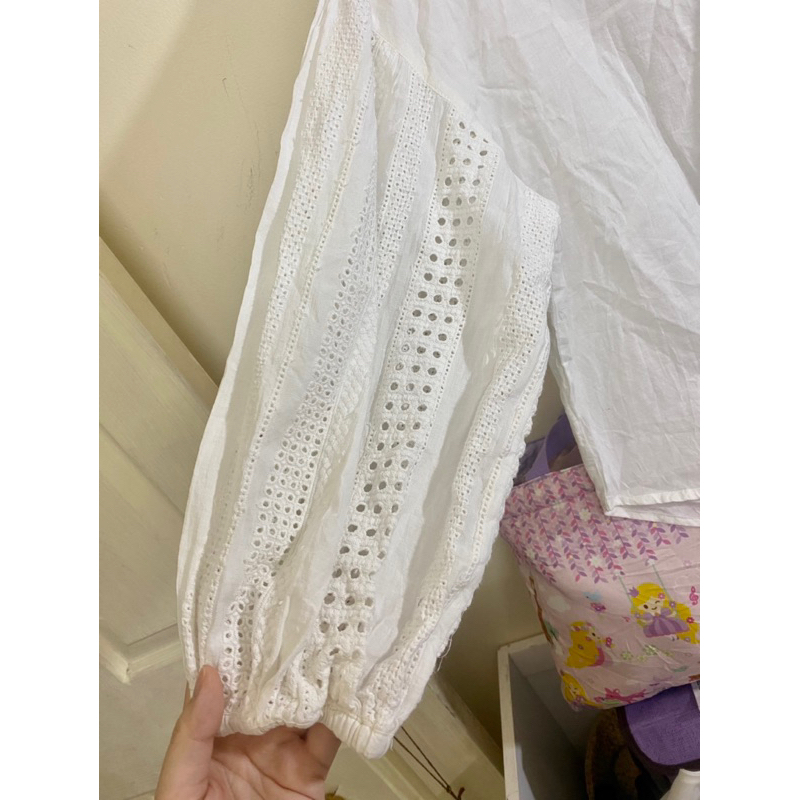 Áo xô trắng tay phồng