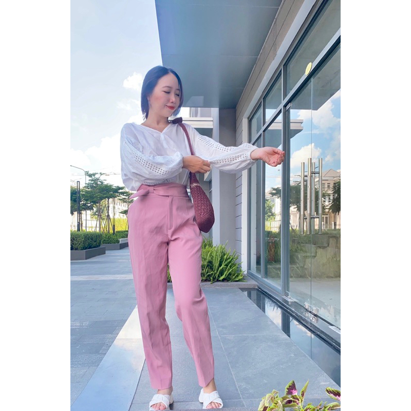 Áo xô trắng tay phồng